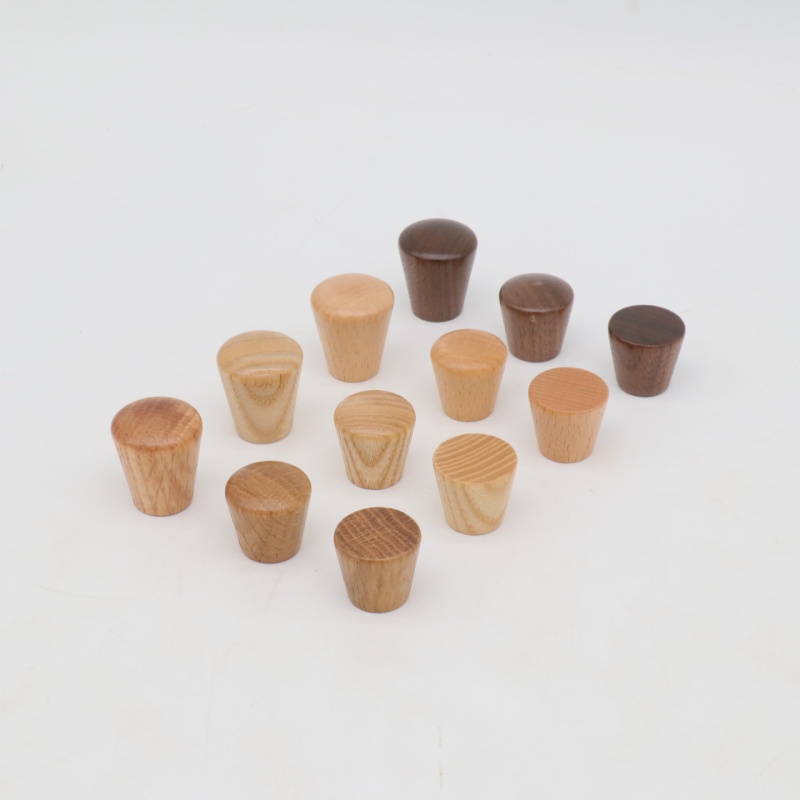 Cabinet Hinges - 6Pcs Round Wooden Cabinet Knobs Small