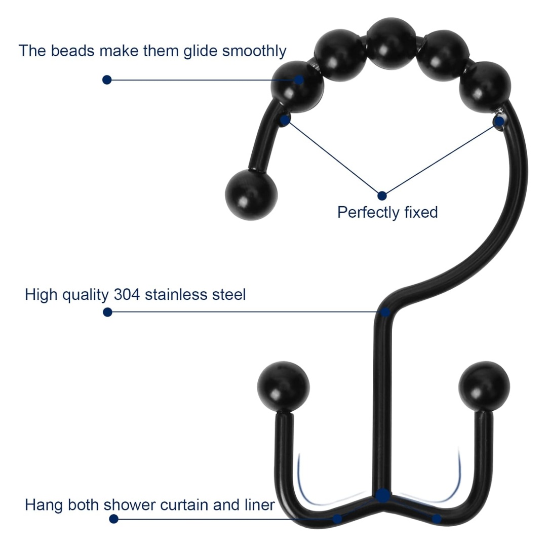 Shower Curtain Hook, Sturdy St - Curtain Rods recension och pris