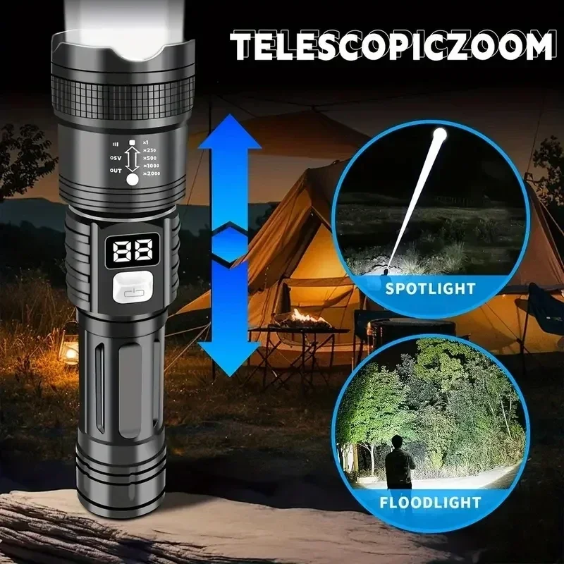 Zoomable Tactical Laser Flashl - Tape Measure recension och pris