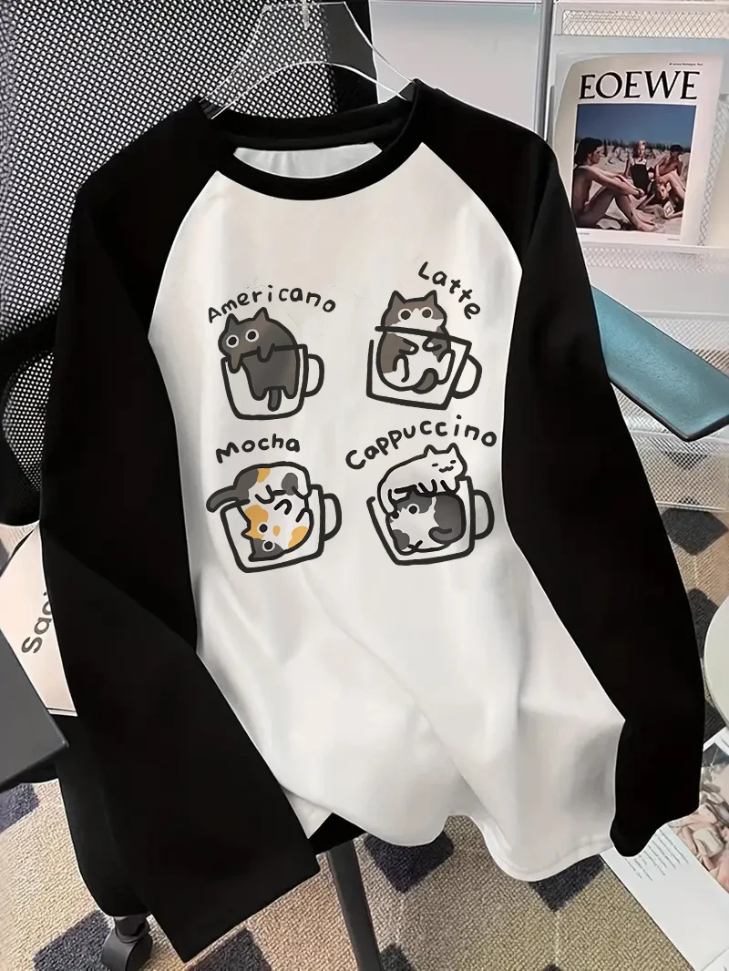 Coffee Cat Long Sleeve T-Shirt - Wallpaper recension och pris