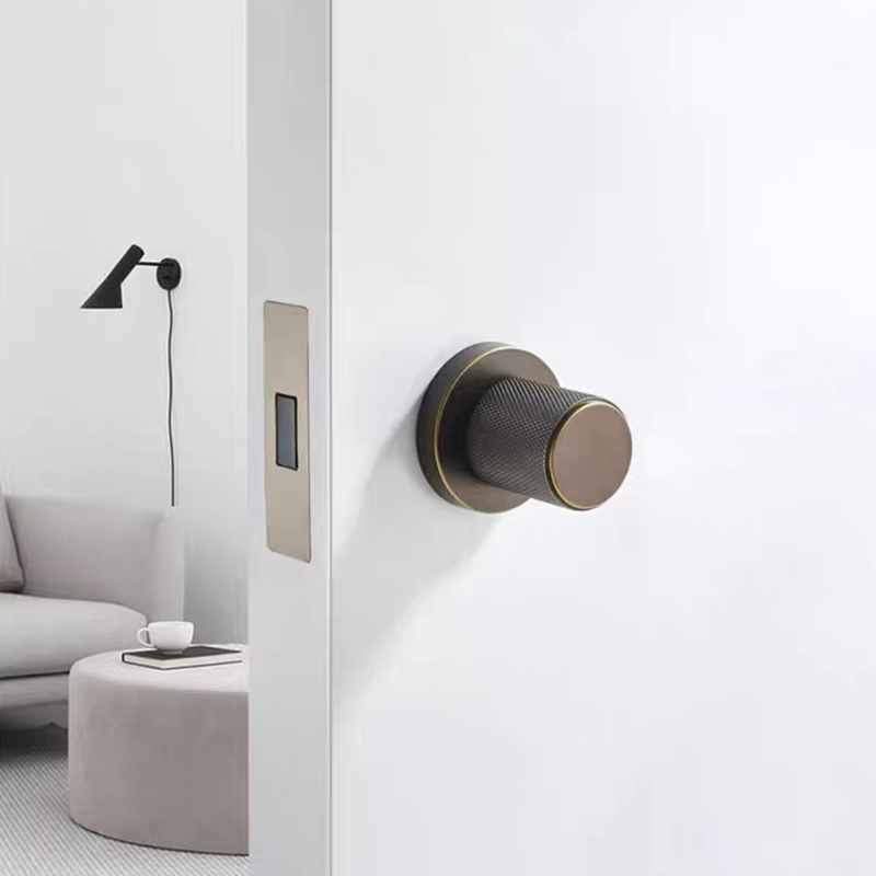 Modern Wooden Gold Silent Roun - Door Handle recension och pris
