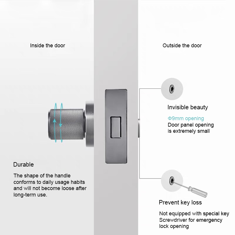 Modern Wooden Gold Silent Roun - Door Handle recension och pris
